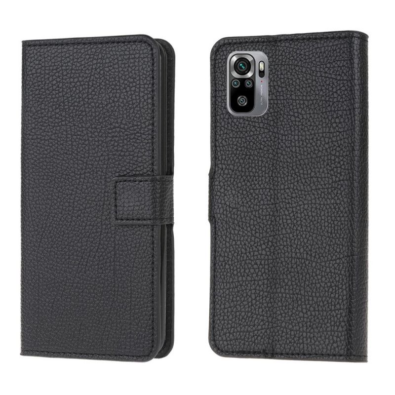 Étui Housse Xiaomi Redmi Note 10 / Note 10s Effet Cuir Grain Litchi