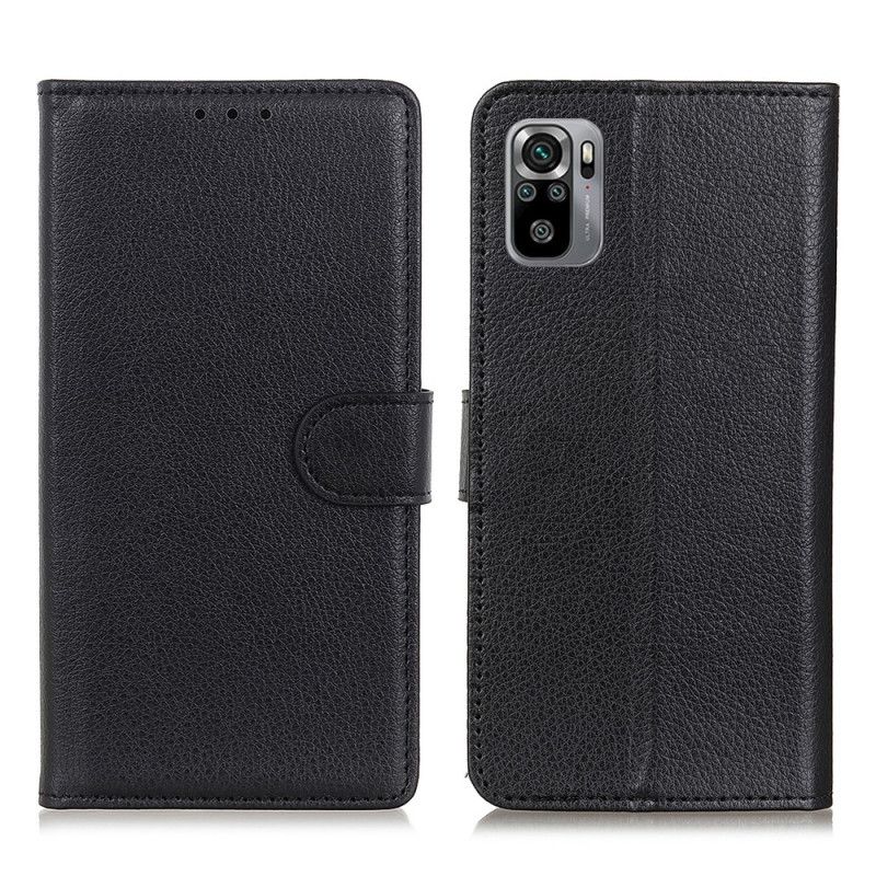 Housse Xiaomi Redmi Note 10 / Note 10s Effet Cuir Litchi Premium