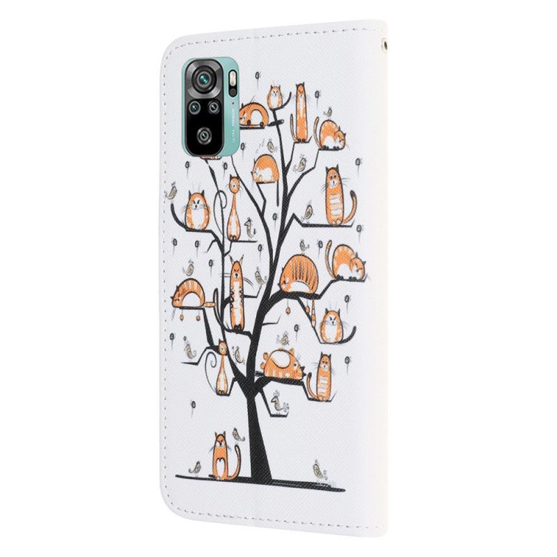 Housse Xiaomi Redmi Note 10 / Note 10s Funky Cats À Lanière