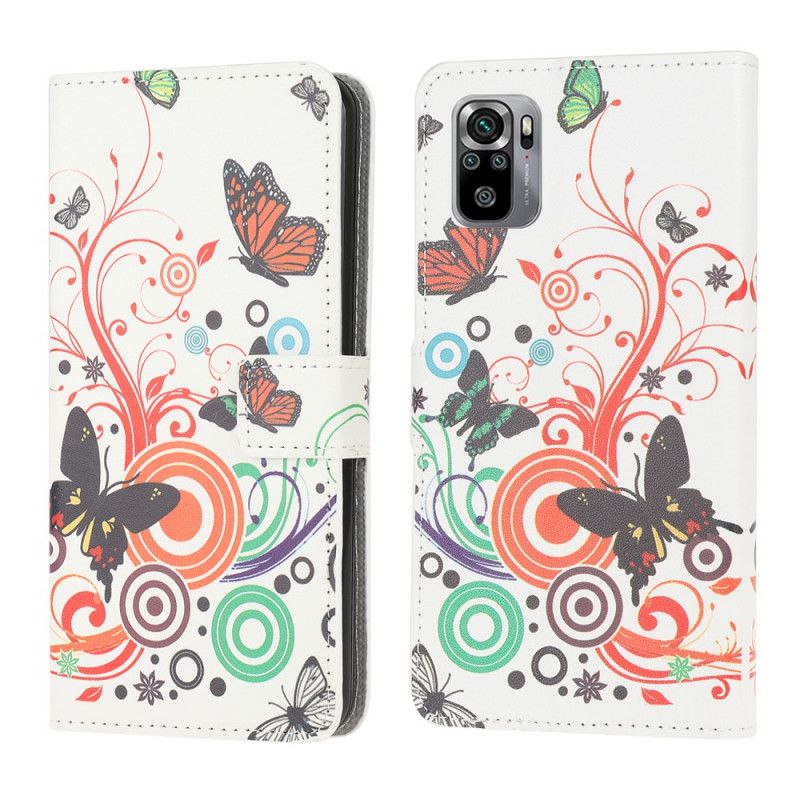 Housse Xiaomi Redmi Note 10 / Note 10s Papillons Et Fleurs