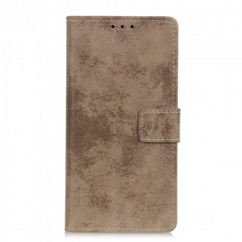 Housse Xiaomi Redmi Note 10/10S/Poco M5s Effet Cuir Vintage