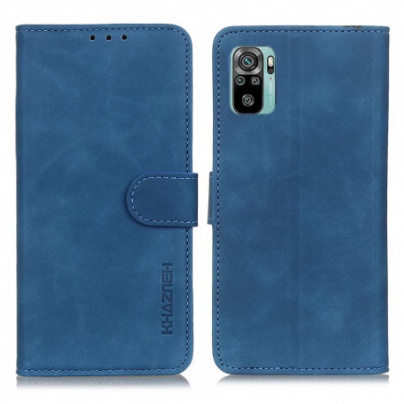 Housse Xiaomi Redmi Note 10/10S/Poco M5s Effet Cuir Vintage KHAZNEH