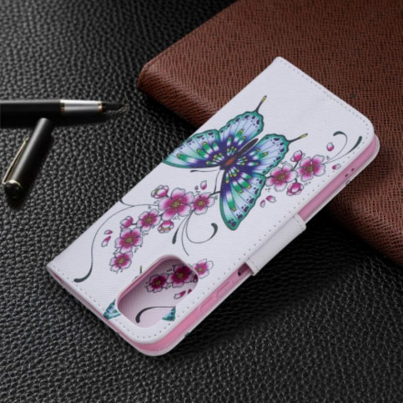 Housse Xiaomi Redmi Note 10/10S/Poco M5s Merveilleux Papillons