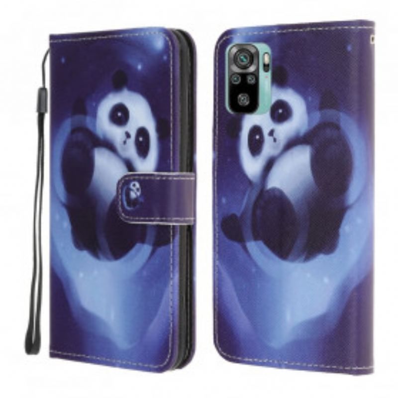 Housse Xiaomi Redmi Note 10/10S/ Poco M5s Panda Space à Lanière