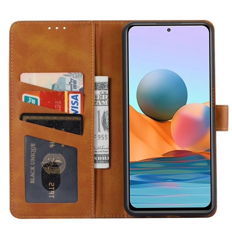 Housse Xiaomi Redmi Note 10/10S/Poco M5s Porte-Carte Frontal et Sangle