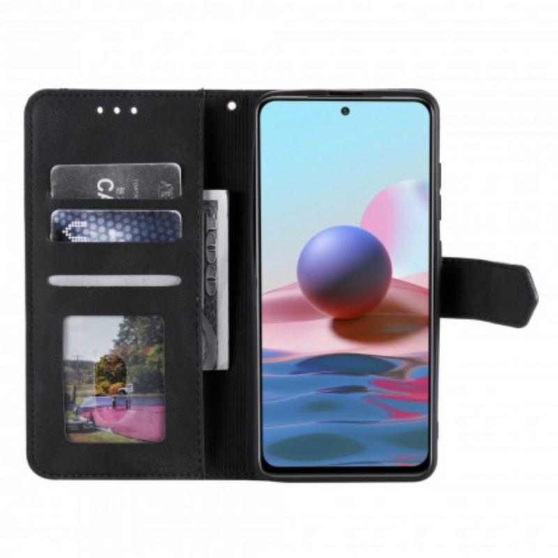 Housse Xiaomi Redmi Note 10/10S/Poco M5s Simili Cuir Bicolore Rivets