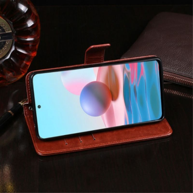 Housse Xiaomi Redmi Note 10/10S/Poco M5s Simili Cuir IDEWEI