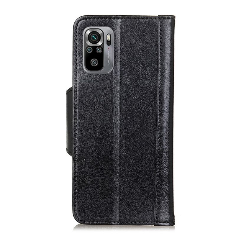 Housse Xiaomi Redmi Note 10 / Note 10s Simili Cuir Mat Fermoir Argenté