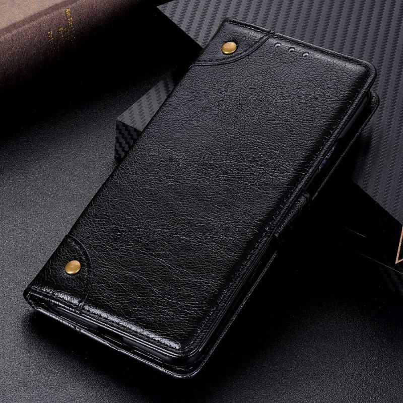 Housse Xiaomi Redmi Note 10 / Note 10s Style Cuir Nappa Rivets Vintage