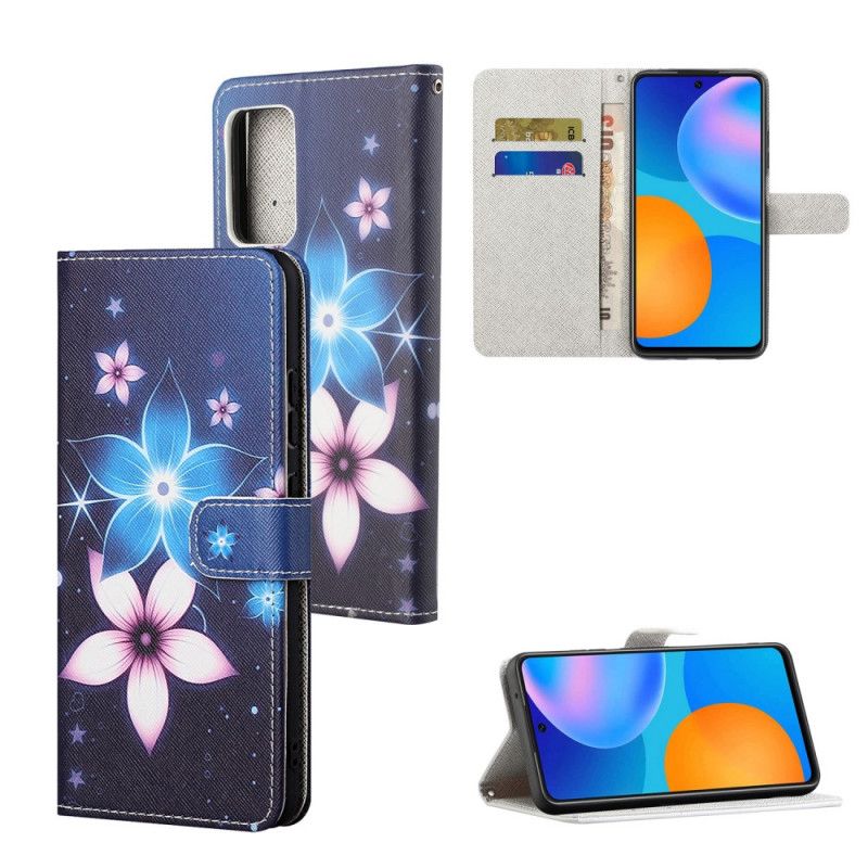 Housse Xiaomi Redmi Note 10 Pro Fleurs Lunaires À Lanière