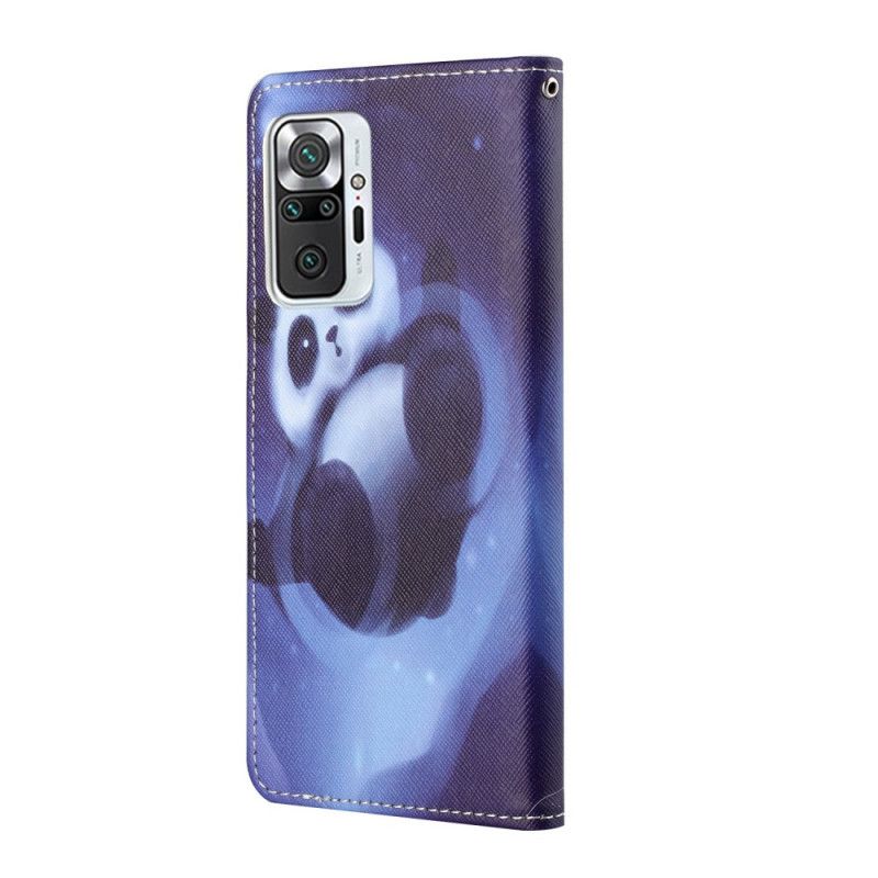 Housse Xiaomi Redmi Note 10 Pro Panda Space À Lanière