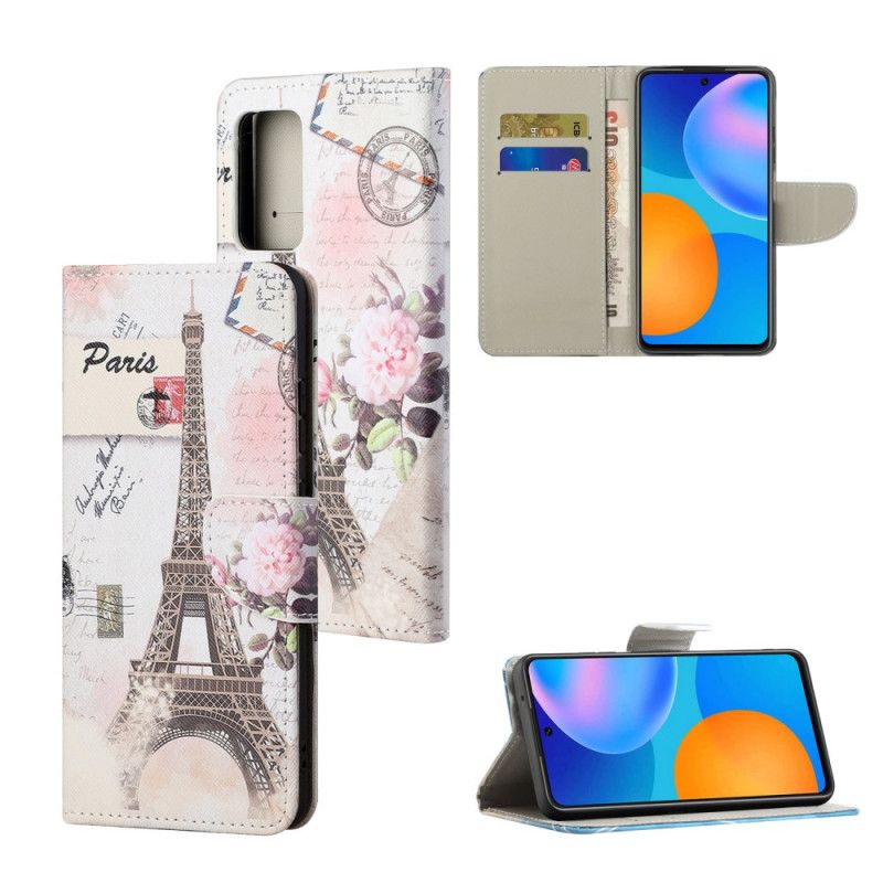 Étui Housse Xiaomi Redmi Note 10 Pro Tour Eiffel Rétro
