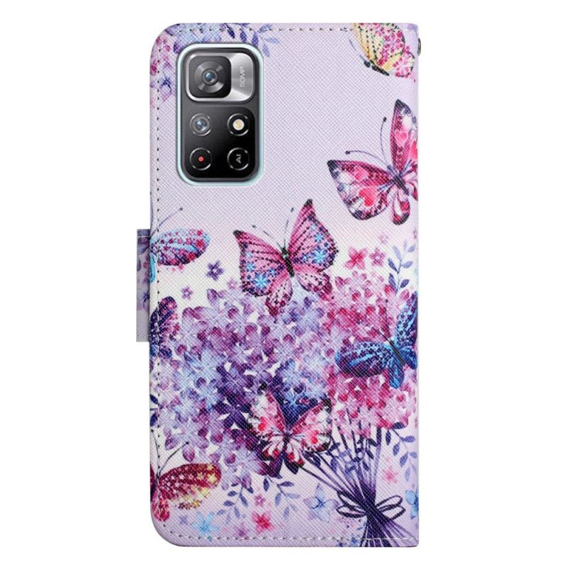 Housse Xiaomi Redmi Note 11 / Poco M4 Pro 5G Bouquet De Fleurs Et Papillons