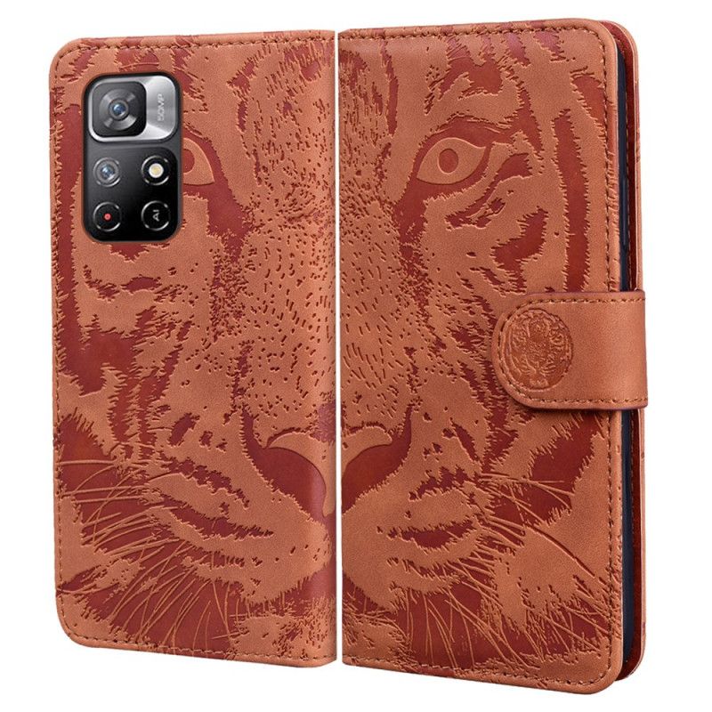 Housse Xiaomi Redmi Note 11 / Poco M4 Pro 5G Empreinte Face De Tigre