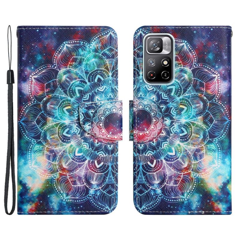 Housse Xiaomi Redmi Note 11 / Poco M4 Pro 5G Flashy Demi Mandala À Lanière