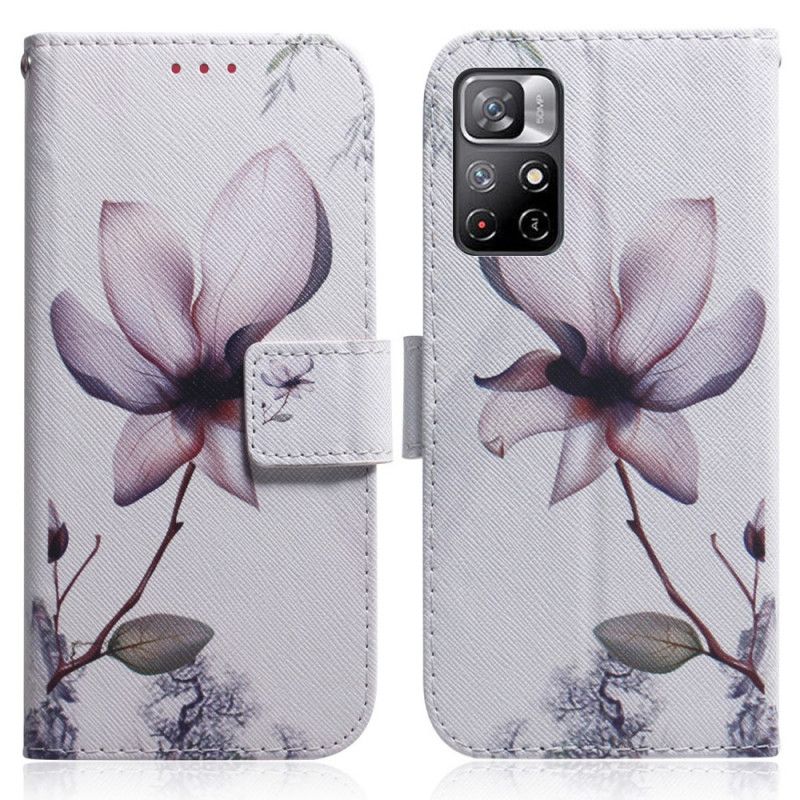 Housse Xiaomi Redmi Note 11 / Poco M4 Pro 5G Fleur Vieux Rose