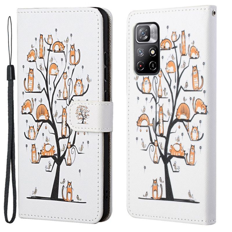 Housse Xiaomi Redmi Note 11 / Poco M4 Pro 5G Funky Cats À Lanière