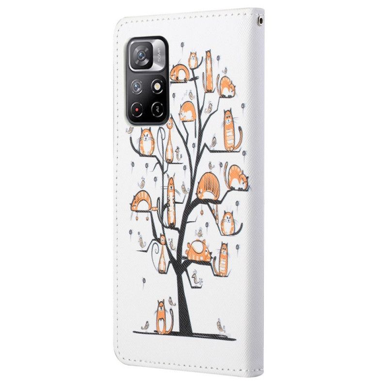 Housse Xiaomi Redmi Note 11 / Poco M4 Pro 5G Funky Cats À Lanière