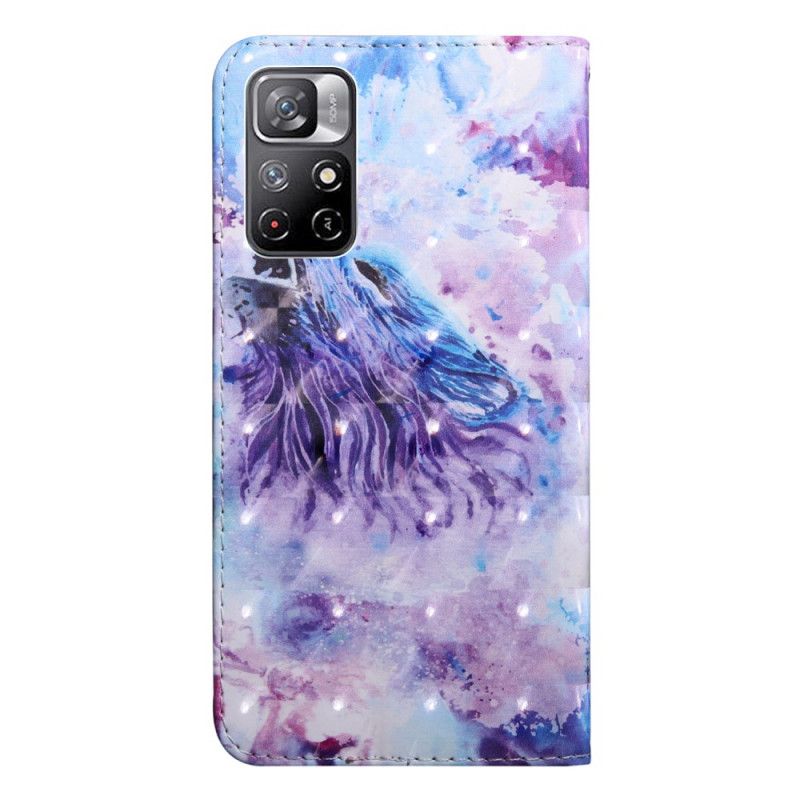 Housse Xiaomi Redmi Note 11 / Poco M4 Pro 5G Loup Aquarelle