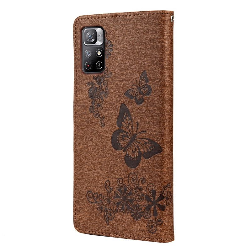 Housse Xiaomi Redmi Note 11 / Poco M4 Pro 5G Splendides Papillons À Lanière