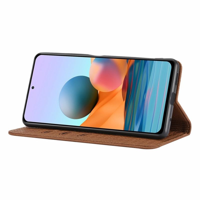 Housse Xiaomi Redmi Note 11 / Poco M4 Pro 5G Style Cuir Tissée À Lanière