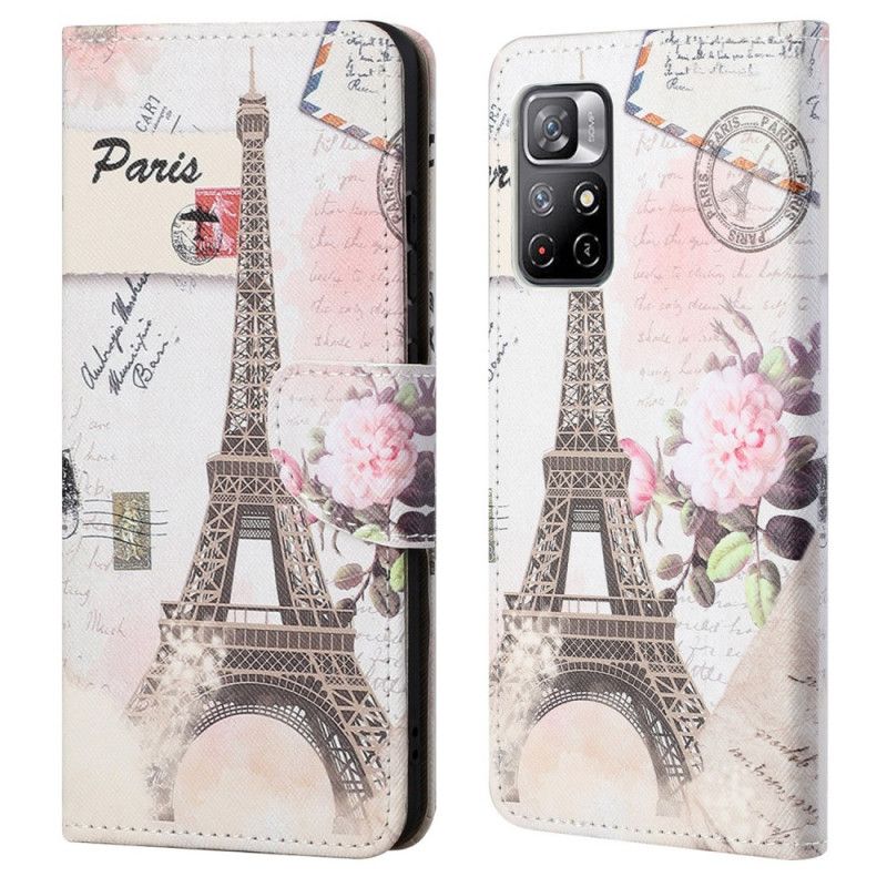 Housse Xiaomi Redmi Note 11 / Poco M4 Pro 5G Tour Eiffel Rétro