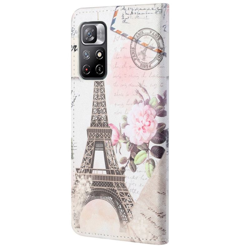 Housse Xiaomi Redmi Note 11 / Poco M4 Pro 5G Tour Eiffel Rétro