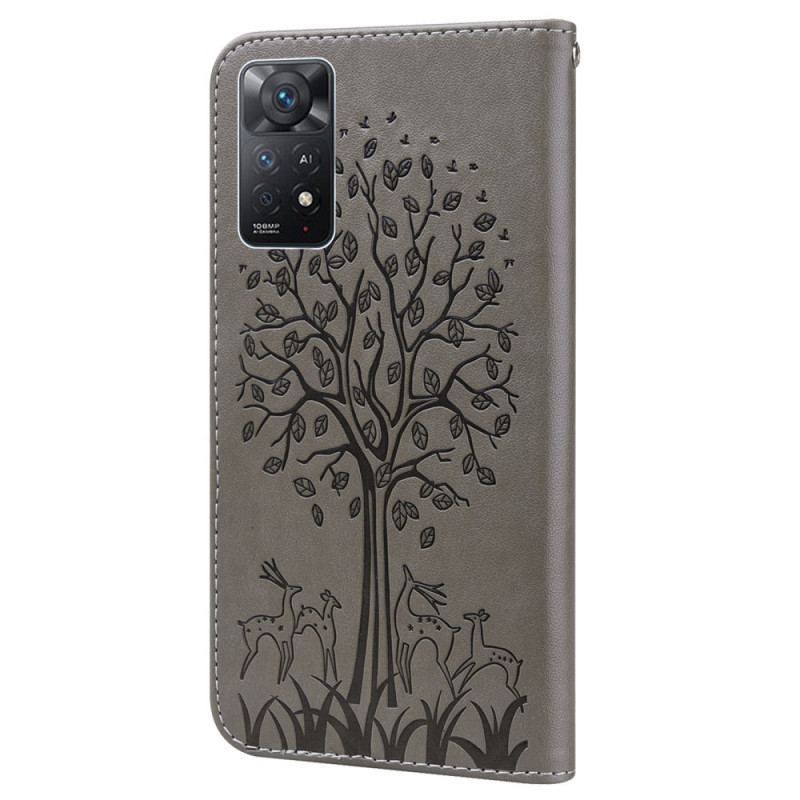 Housse Xiaomi Redmi Note 11 Pro / Note 11 Pro 5G Arbre et Cerfs