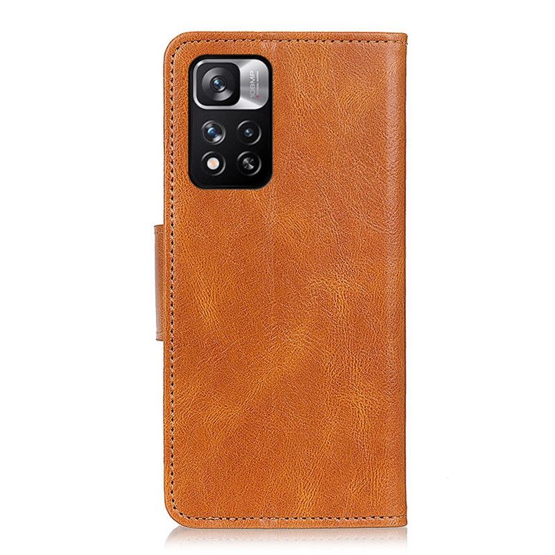 Housse Xiaomi Redmi Note 11 Pro / Note 11 Pro Plus Cuir Fendu Fermoir Réversible