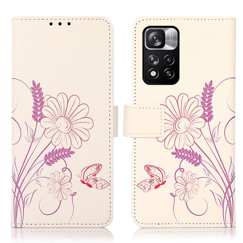 Housse Xiaomi Redmi Note 11 Pro / Note 11 Pro Plus Dessin Papillons Et Fleurs