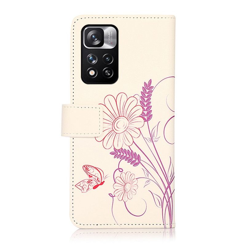 Housse Xiaomi Redmi Note 11 Pro / Note 11 Pro Plus Dessin Papillons Et Fleurs