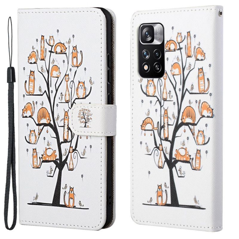 Housse Xiaomi Redmi Note 11 Pro / Note 11 Pro Plus Funky Cats À Lanière