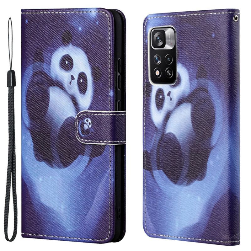 Housse Xiaomi Redmi Note 11 Pro / Note 11 Pro Plus Panda Space À Lanière