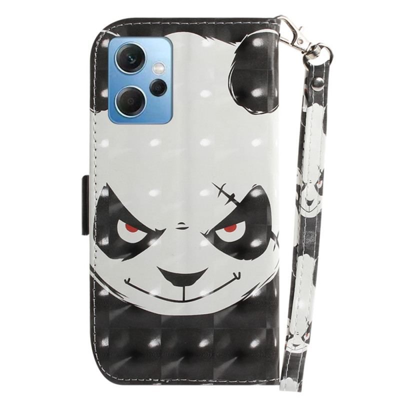 Housse Xiaomi Redmi Note 12 4G Angry Panda à Lanière