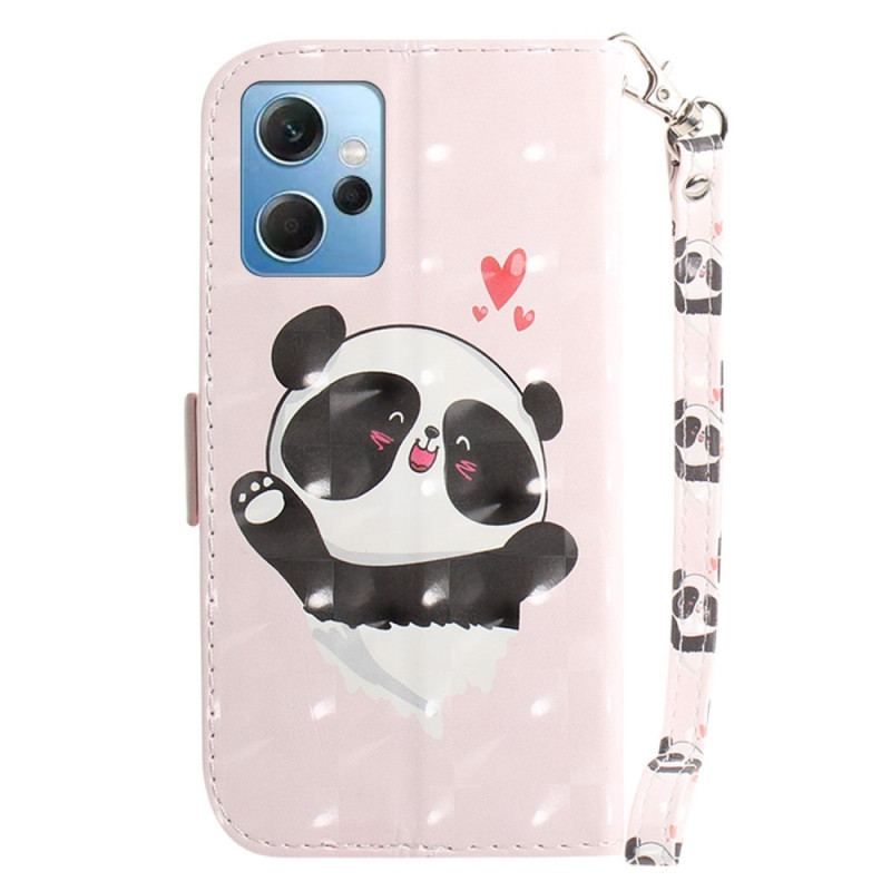 Housse Xiaomi Redmi Note 12 4G Panda Love à Lanière