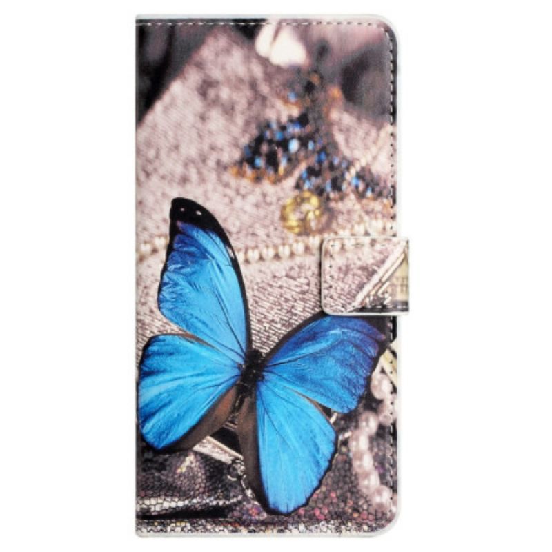 Housse Xiaomi Redmi Note 12 4G Papillon Bleu