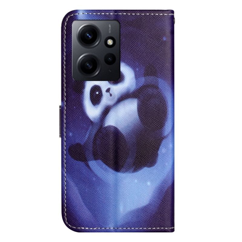 Housse Xiaomi Redmi Note 12 4G Space Panda à Lanière