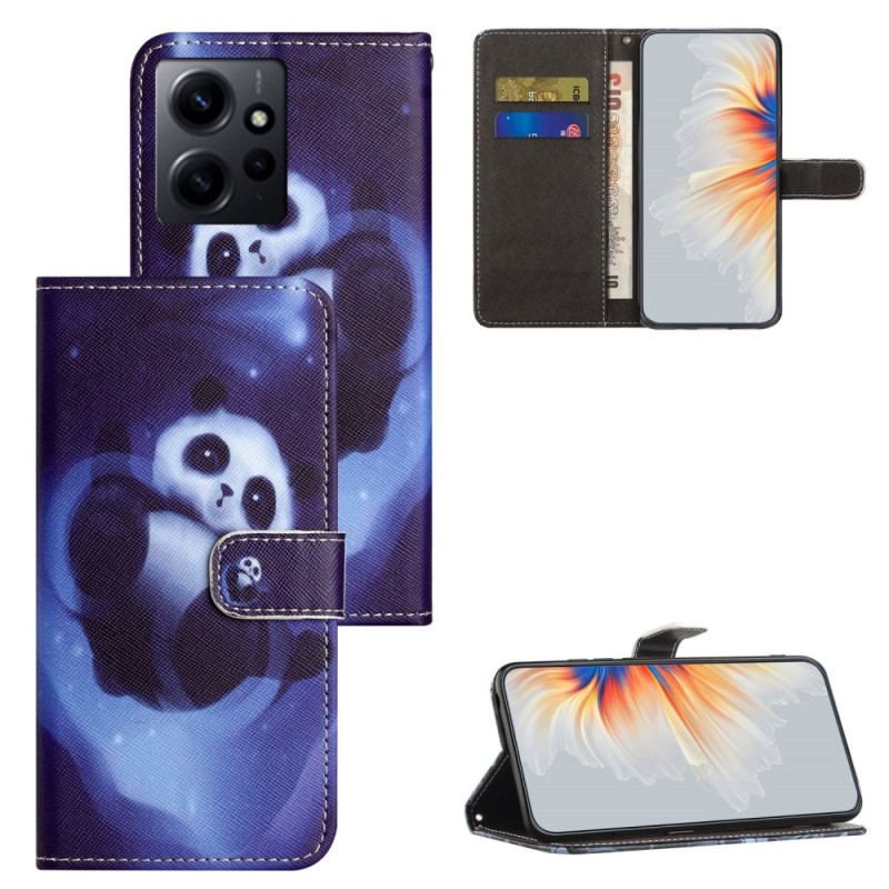 Housse Xiaomi Redmi Note 12 4G Space Panda à Lanière