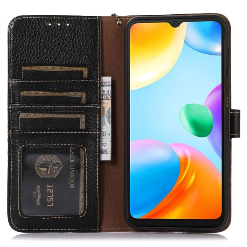 Housse Xiaomi Redmi Note 12 4G Véritable Cuir RFID