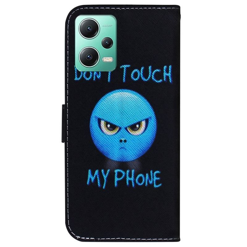 Housse Xiaomi Redmi Note 12/Poco X5 5G Emoji Phone à Lanière