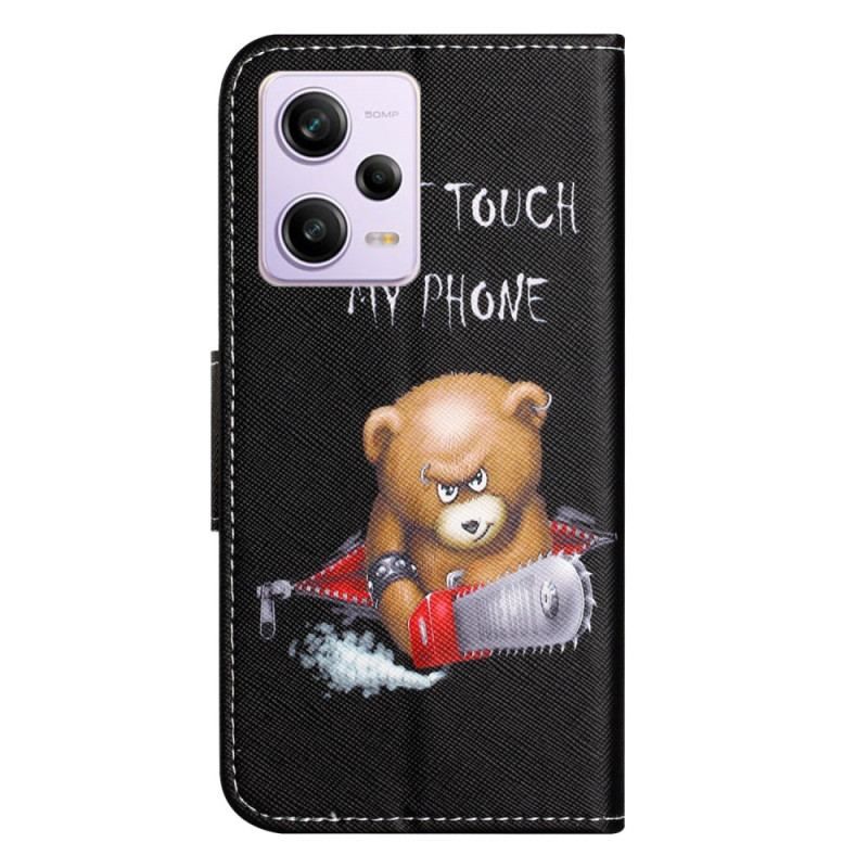 Housse Xiaomi Redmi Note 12/Poco X5 5G Ours Dangereux à Lanière