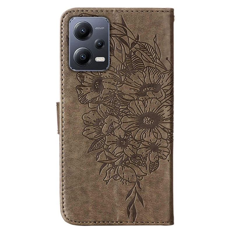 Housse Xiaomi Redmi Note 12/Poco X5 5G Papillon Floral