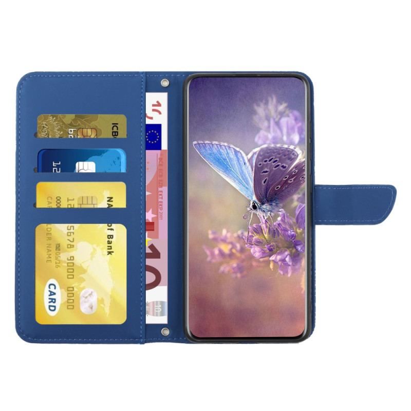 Housse Xiaomi Redmi Note 12/Poco X5 5G Papillons et Lanière