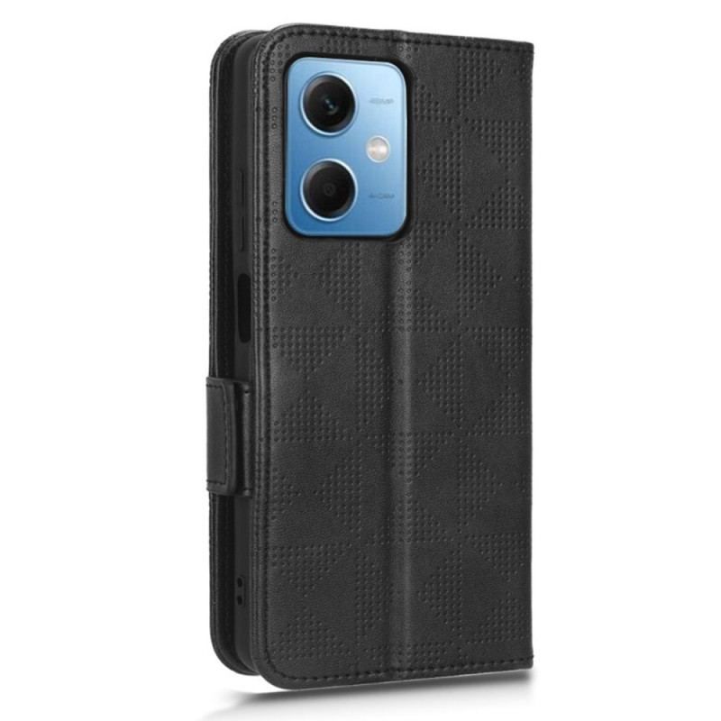 Housse Xiaomi Redmi Note 12/Poco X5 5G Triangles avec Lanière