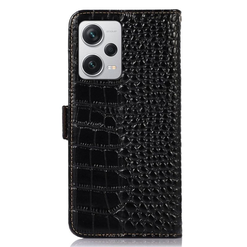 Housse Xiaomi Redmi Note 12 Pro Plus Style Crocodile RFID