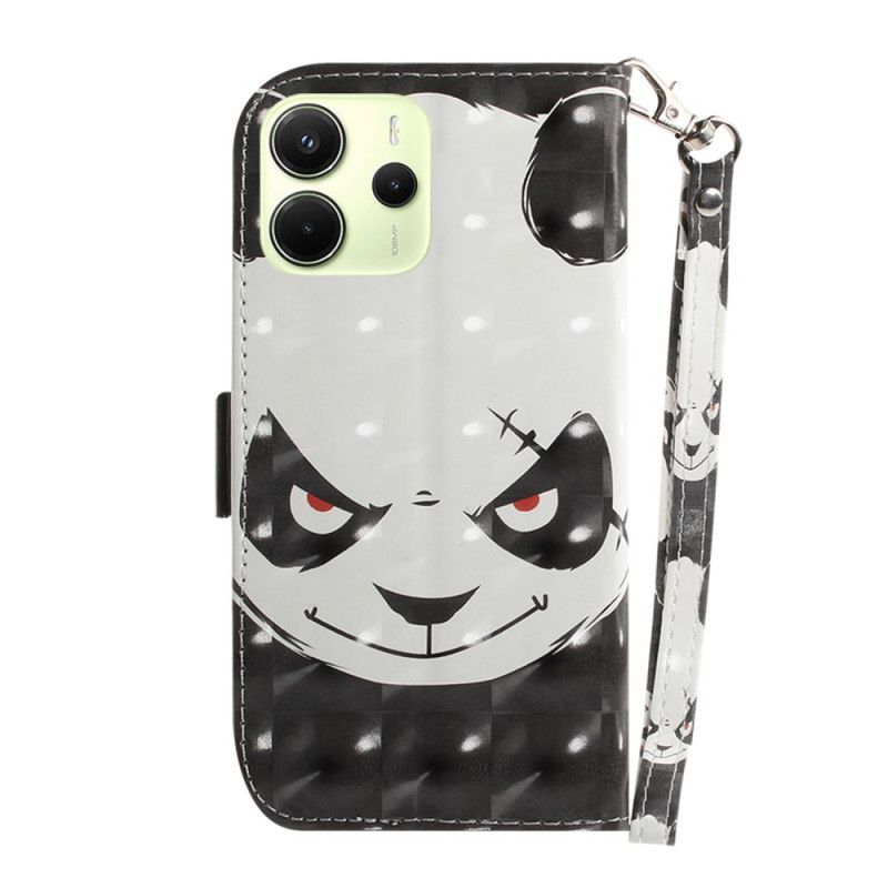 Housse Xiaomi Redmi Note 14 4G Angry Panda à Lanière