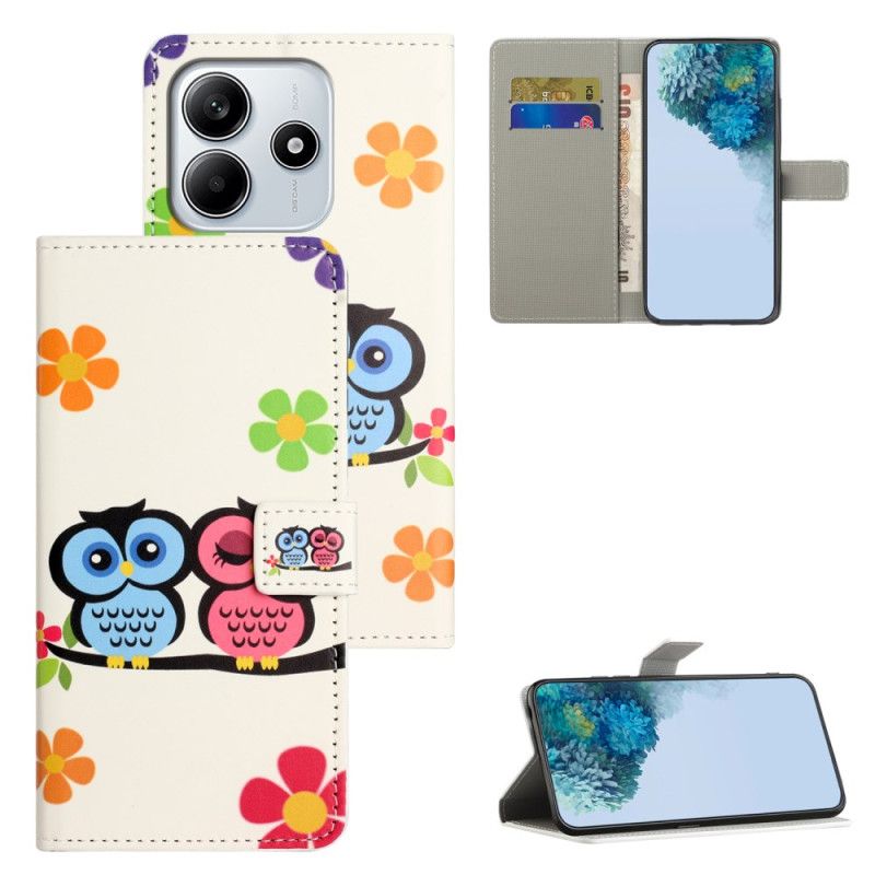Housse Xiaomi Redmi Note 14 4G Couple de Hiboux