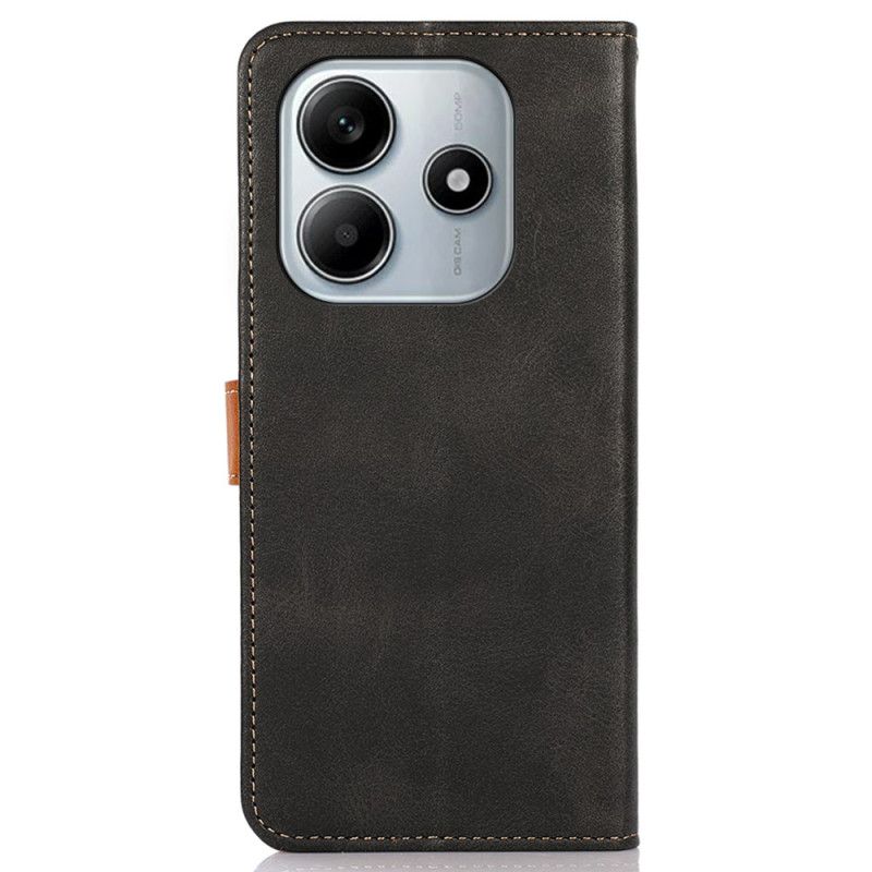 Housse Xiaomi Redmi Note 14 4G Fermoir Doré KHAZNEH