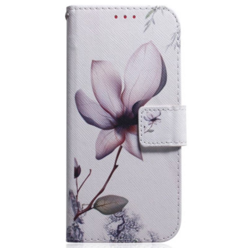 Housse Xiaomi Redmi Note 14 4G Fleur Rose