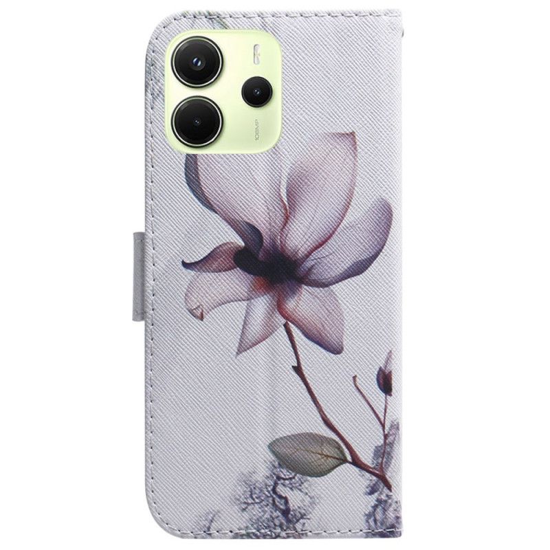 Housse Xiaomi Redmi Note 14 4G Fleur Rose